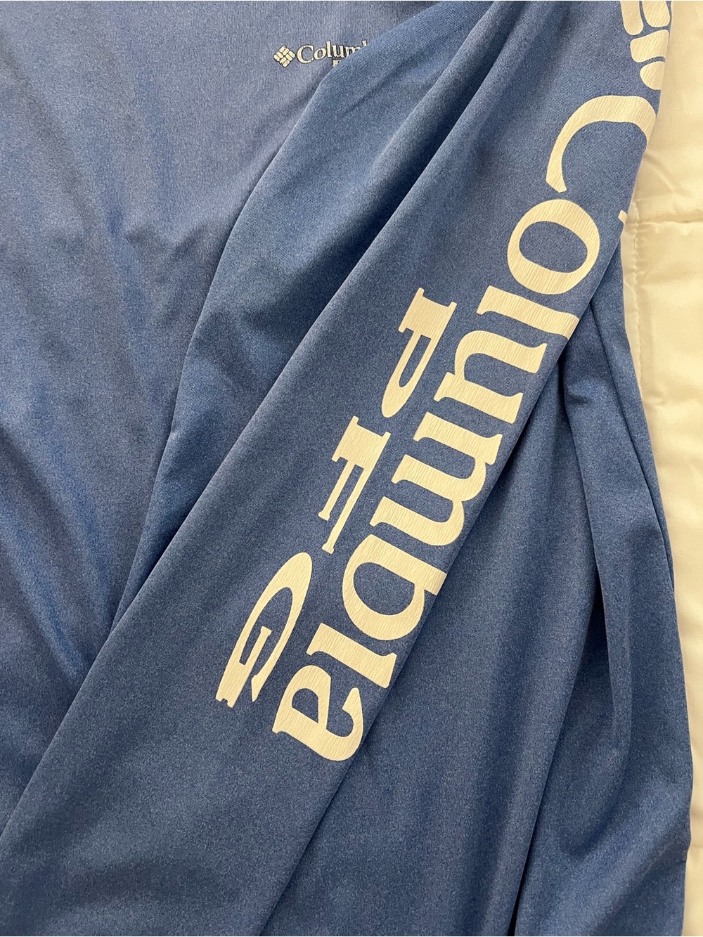 Columbia Long Sleeve Logo Tee in Dusty Blue